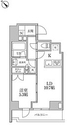 RESIDIA文京本郷3 1LDKの間取図画像