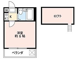 ジュネパレス松戸第62 1Kの間取図画像