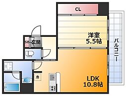 インザグレイス東三国 1LDKの間取図画像