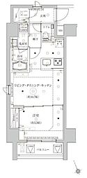 ベルシード上野松が谷 1LDKの間取図画像