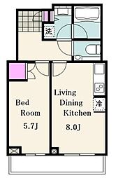 グランドターミナルタワー本八幡 1LDKの間取図画像
