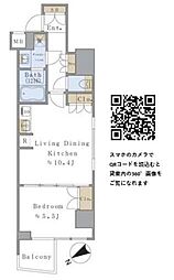 BrilliaistSENDAGAYA 1LDKの間取図画像