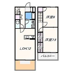 サラセニア 2LDKの間取図画像