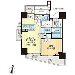 シティハウス四谷三丁目 1LDKの間取図画像