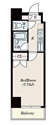 S-FORT八王子 1Kの間取図画像