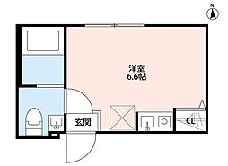 ソレイユ多摩川 ワンルームの間取図画像