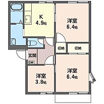 ファミール　Ａ 00102 ｜ 埼玉県所沢市大字山口907-12（賃貸アパート3K・1階・50.80㎡） その2