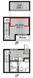 Lucia新松戸 1Kの間取図画像