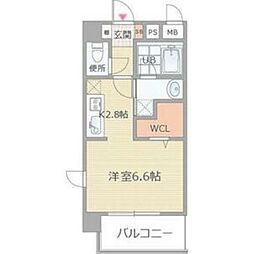 ヴィラルーチェ ワンルームの間取図画像