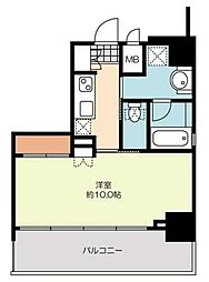 ミライズレジデンシャル九段 1Kの間取図画像