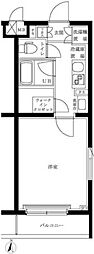 ルーブル東蒲田八番館 1Kの間取図画像