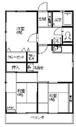 シティハイム・シェモアIII 1階3DKの間取り