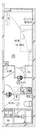 AZESTRSHIMOITABASHI 1Kの間取図画像