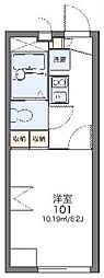 レオパレスアイリス 1Kの間取図画像