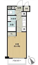 ガーラ・ヒルズ目黒東山 1Kの間取図画像