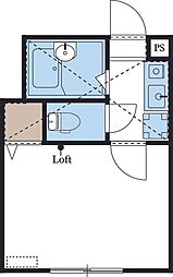 ピーナッツ 1Kの間取図画像