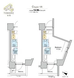 TOMORE田端 ワンルームの間取図画像