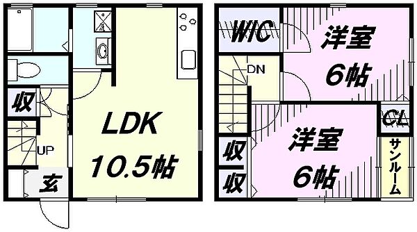 アイ・フラット ｜埼玉県入間市黒須２丁目(賃貸アパート2LDK・1階・60.06㎡)の写真 その2