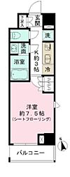SunflowerGarden 1Kの間取図画像