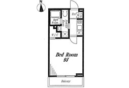 ライジングプレイス駒沢 1Kの間取図画像