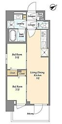 グランカーサ町屋2 4階2LDKの間取り