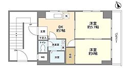 YMTプレイス1 2DKの間取図画像