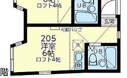 ユナイト菅サウス・バンク ワンルームの間取図画像