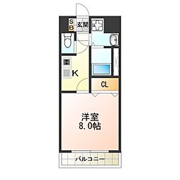 サンティール 1Kの間取図画像