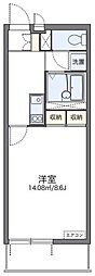レオネクストLUCE高松 1Kの間取図画像