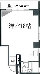 目白大和田マンション ワンルームの間取図画像