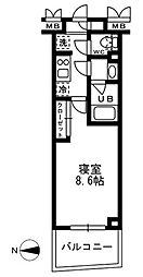 レジディア亀戸 1Kの間取図画像