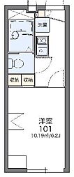 レオパレス若林 1Kの間取図画像