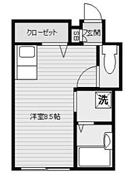 パラッツオ・グラティオーソ ワンルームの間取図画像