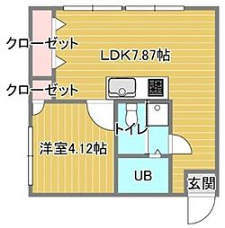 小政ビル 1LDKの間取図画像