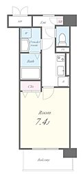 ヴィラージュオリオン 1Kの間取図画像