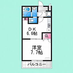 ボナール鳳南 1DKの間取図画像
