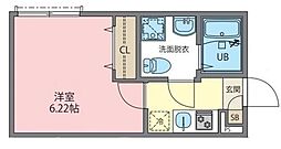 ZEN Machiya 1階1Kの間取り