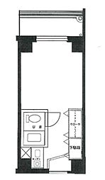 ルクレ青葉台 ワンルームの間取図画像