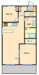 ウイライブ十日市場 2LDKの間取図画像