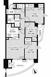 キャメロット上永谷 2SLDKの間取図画像