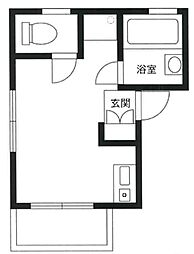 グロリアスコート ワンルームの間取図画像
