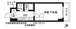 ローズウッド・ハイツ門前仲町 1Kの間取図画像