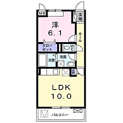 インペリアルライフ 1LDKの間取図画像