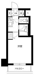 スカイコート芝壱番館 1Kの間取図画像