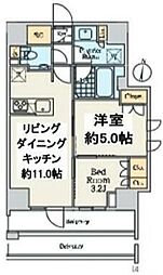 クレストコート中野富士見町 2LDKの間取図画像