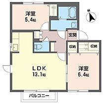 サン・シャーメゾン　II 202 ｜ 岩手県一関市萩荘字下モ下釜115（賃貸アパート2LDK・2階・57.00㎡） その2