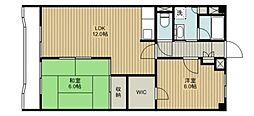 グランパレス越谷 2LDKの間取図画像
