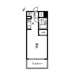 メゾン・ド・天神 1Kの間取図画像