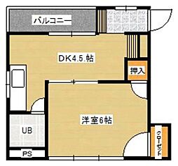 田代ビル 1DKの間取図画像