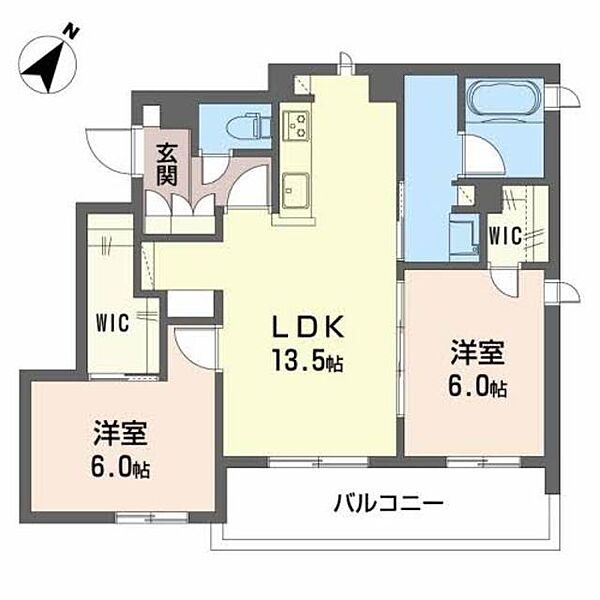 カナデル 0202｜大阪府茨木市彩都あさぎ４丁目(賃貸アパート2LDK・2階・61.52㎡)の写真 その2